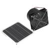 Solar Powered Exhaust Fan Monocrystalline 50W 12V 6.5 Inch Solar Panel Fan Kit with Protective Net Support 24 Hours