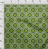 oneOone Cotton Flex Green Fabric African Sewing Material Print Fabric by The Yard 40 Inch