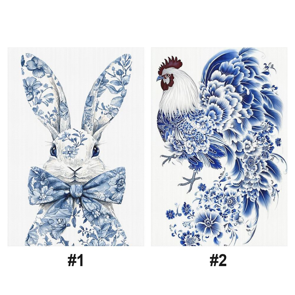 Full Embroidery Eco-cotton Thread 11CT Counted Porcelain Cross Stitch Kit