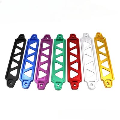 1set Billet Aluminum Car Battery Fasten Bracket Holder Battery Tie Down Brace for Honda Civic Nissan Car Attachment
