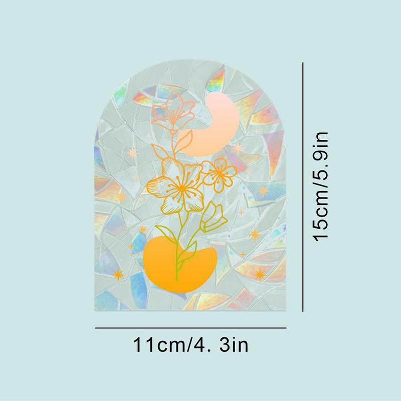 

Ловец солнца ПВХ самоклеящиеся наклейки на окна птицы противоударные наклейки растения цветы радуги призмы наклейка