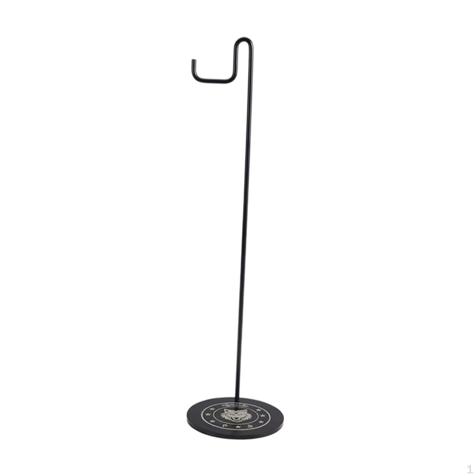 

Desktop Wind Chime Holder Calligraphy Brush Hanger Decorative Hanging Stand for Living Black Square Hook