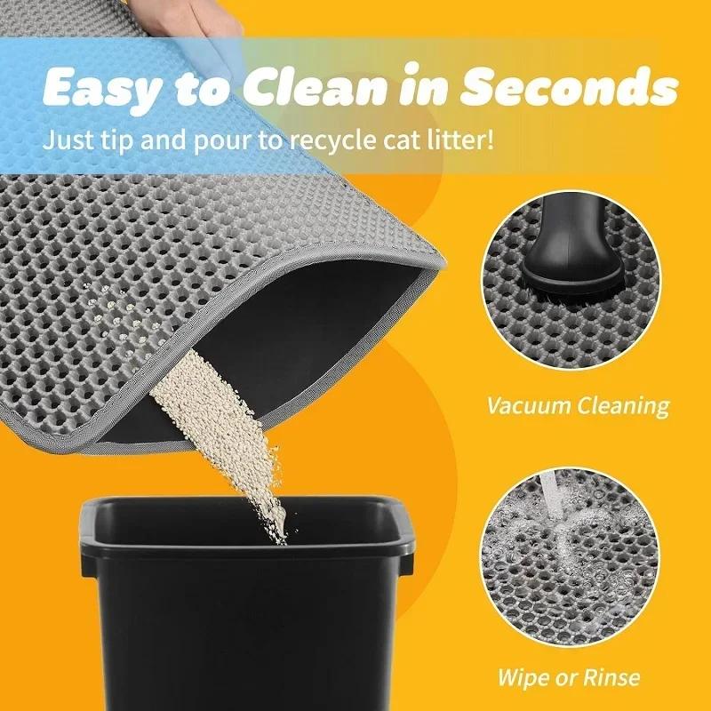 Cat Litter Mat Pet Toilet Non Slip Pet Litter Box Filter Mat Double Layer Wear Resistant Waterproof Cat Litter Mat Pet Supplies