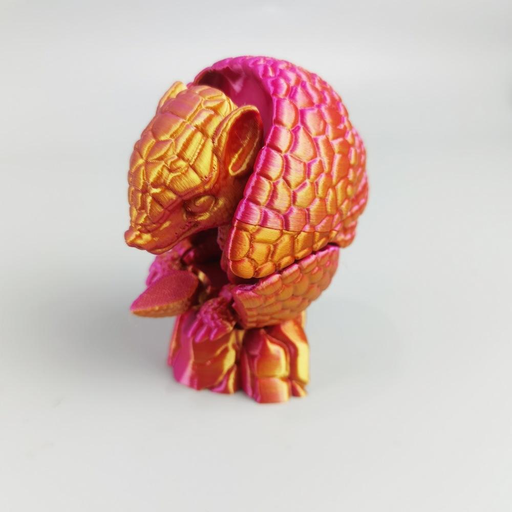 3D Printed Cute Pangolin Animal Toy Desktop Ornament Scales Joints Movable Contraction Stress Relief Animal Toys Children Gifts