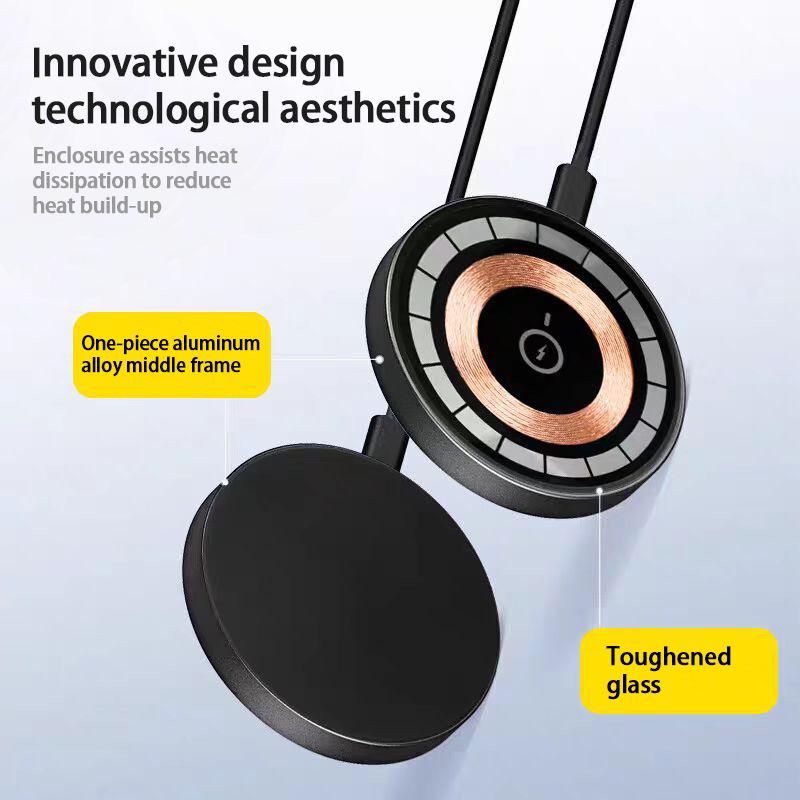 Qi2 15W Magnetisk Trådløs Lader for iPhone 12-16.