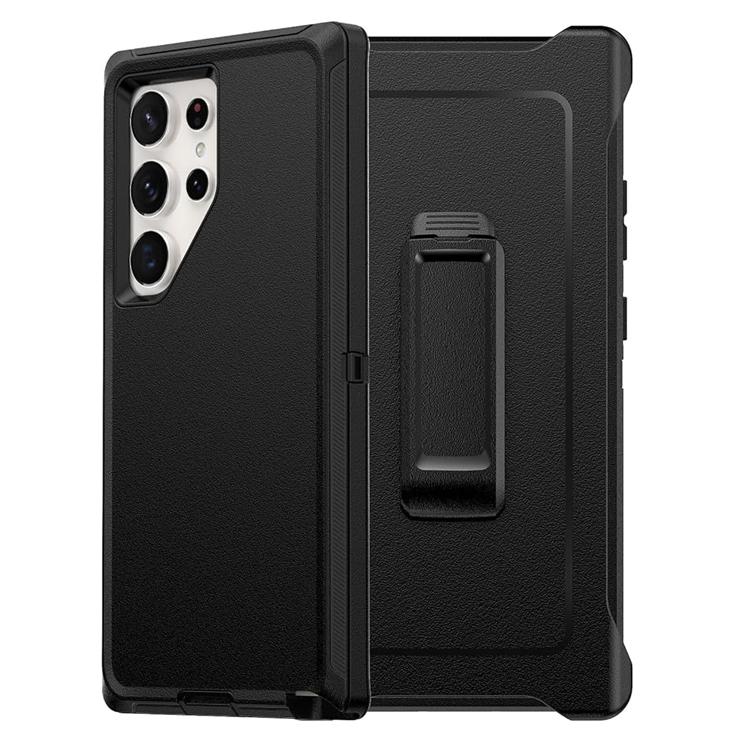 Baisida for for S23 Defender Armor PC+TPU Shockproof Anti-Scratch Durable Waterproof Strip Stand Mobile Phone Case Box package&For Samsung S24