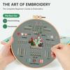 3Pcs Beginners Embroidery Kit Hand Cross Stitch Practice Kit with Patterns Hoop Tools Printed Embroidered Fabric