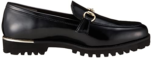 Carino CAWG22304 Women's Black Patent Leather Loafers, Size 23.0 Cm
