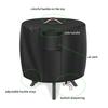 Moisture-Panel Round Fire Pit Cover with Bottom Drawcord, Upper Removal Handle and Black 420D Fabric for Yard Equipment Storage Between Gatherings
