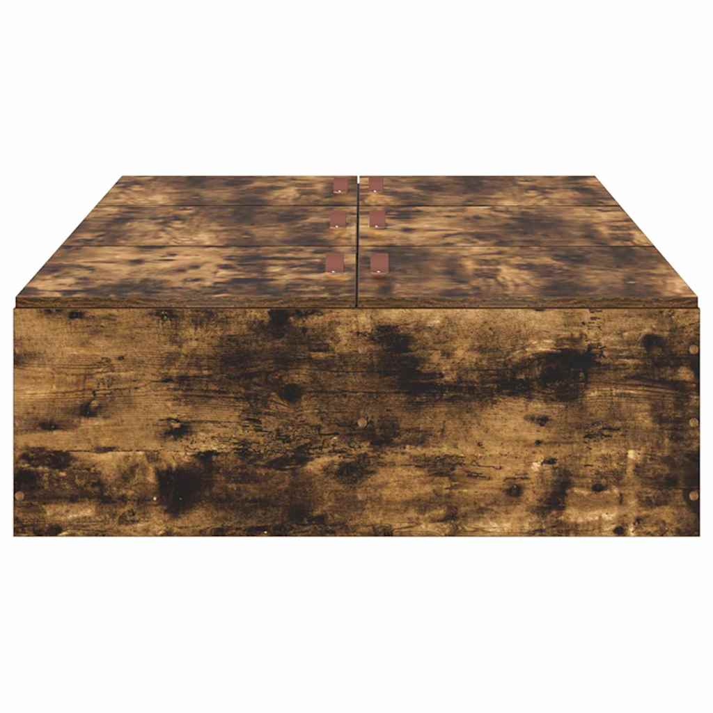 Storage Bed Frame Smoked Oak 31.5 x 78.7 (80 x 200 cm)