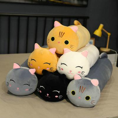 25-100cm Yeni Dev Yumuşak Kedi Peluş Uzun Uyku Yastığı Yastık Beyaz Siyah Kahverengi Kedi Yumuşak Peluş Oyuncaklar Çocuklar Çocuk Hediyesi