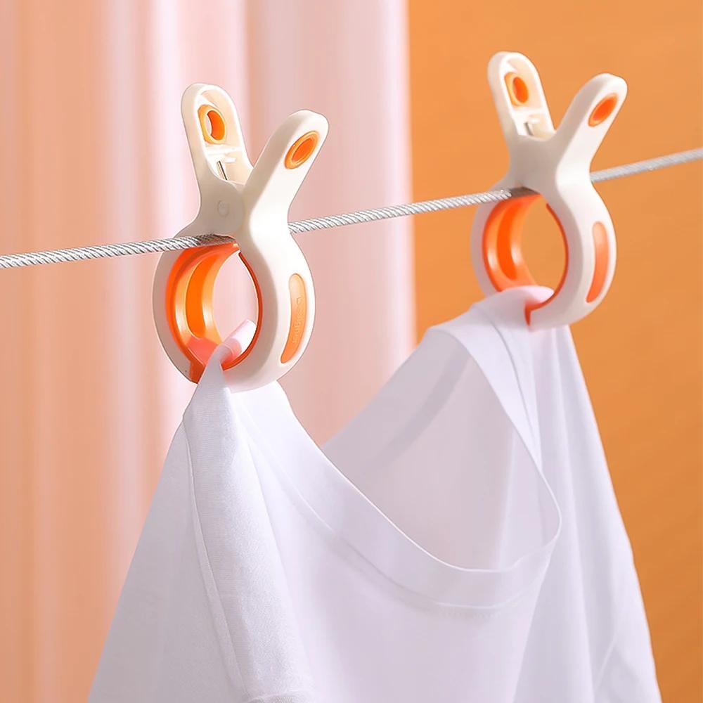 Beach Towel Clips Multifunctional Plastic Anti-Slip Fixed Clamps For Clothes Quilt Windproof Hanging Pegs Household Drying Clip
