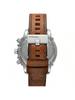 Diesel  Griffed Men’s Chronograph Watch – 48 mm Stainless Steel Case, Sunray Dial with Stick Indexes,Leather Strap – DZ4518