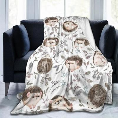 Igeldecke, Weiche Flanelldecke mit Super Süßen Igelgeschenken für Mädchen Frauen Igelliebhaber Decke für Sofa Bett