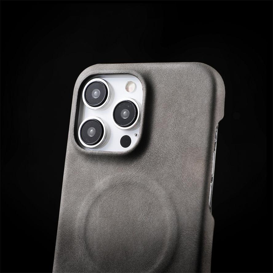 Quality Artificial Leather Phone Case with Magsafe for iPhone 12 13 14 15 16 17 Pro Max Plus Business Casual iPhone Cases Cover