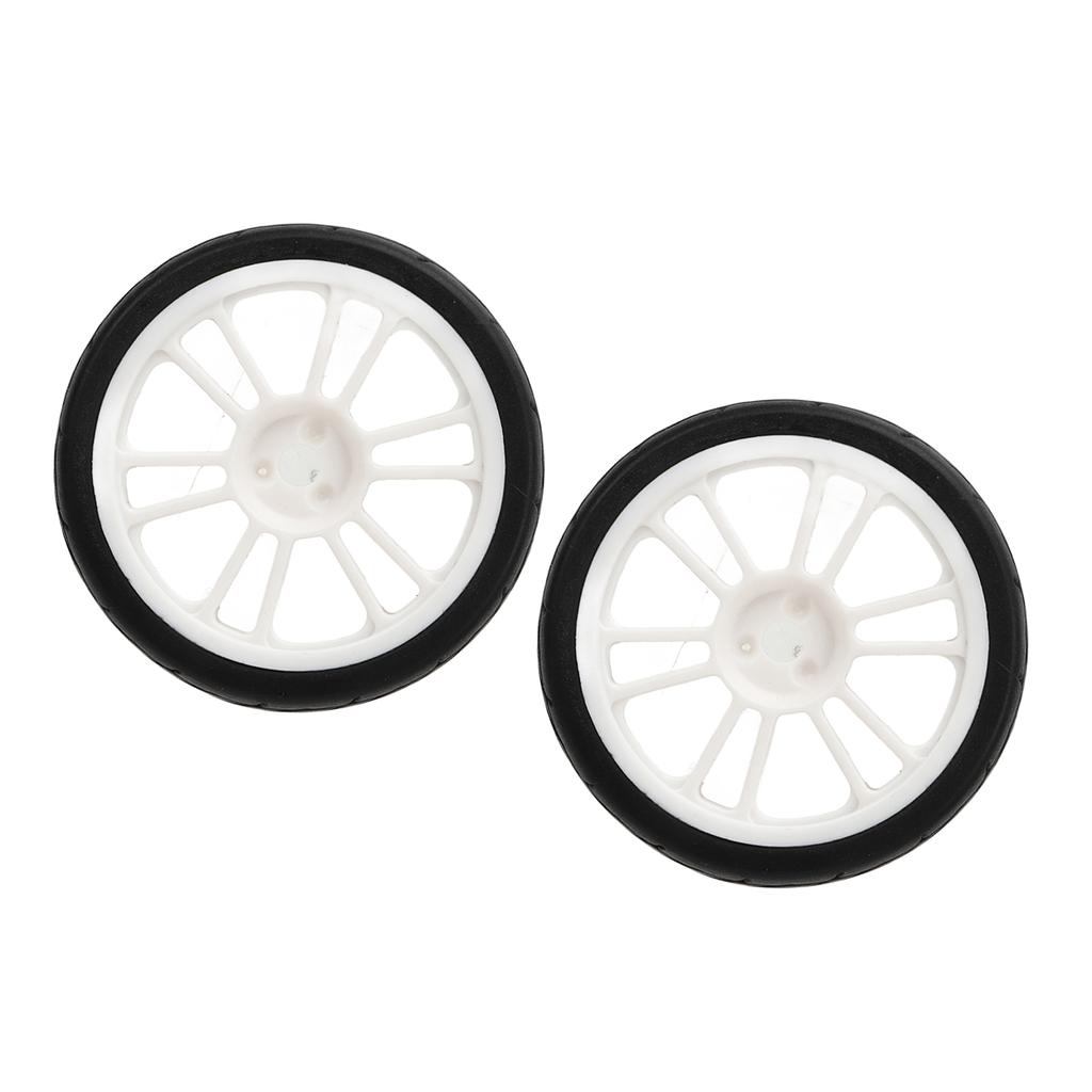 2PCS RC Racing Tire Plastic Wheel Hub and Rubber Tire for ZD Racing 116 16426 S16 EX16 Black and