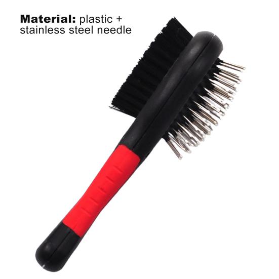 Dog Hair Comb Exquisite Hand Held Double-sided Pet Grooming Brush for Household