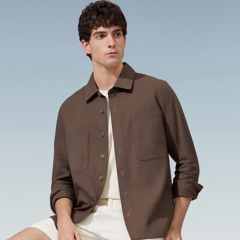 Judger Men's Long Sleeve Cotton Blend Button-Down Shirt