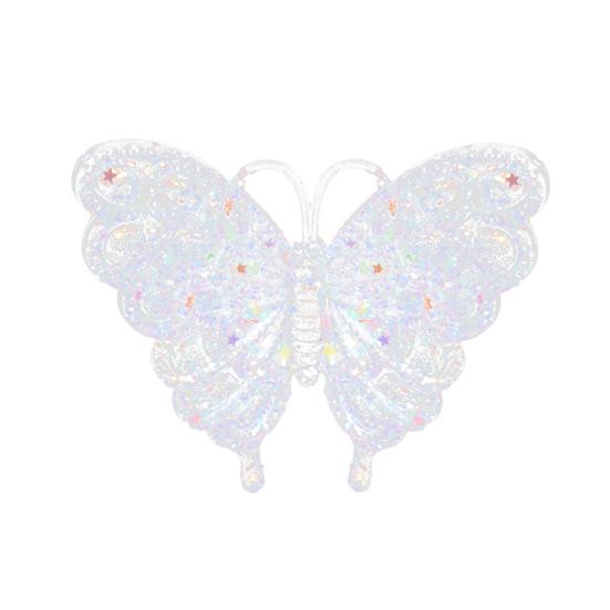 Christmas Clear Acrylic Hanging Ornament Glitter Snowflake Butterfly Reindeer Dancing Girl Tree Angel Wing Key Wreath Xmas Hanging Decoration