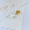 Meier New Luxury-inspired Stud Earrings: Elegant, Minimalist, Niche Design with Vintage Irregular Pearl Accents