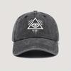 Retro Style Baseball Cap with Eyes Symbol Design Adjustable Fashion Hat