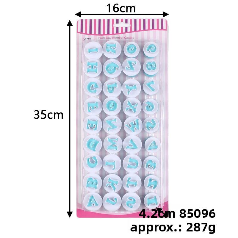 26 Capital and Lowercase Letters, Numbers, Cookie Spring Pressing Mold, Fondant Cake Printing Mold, Cutting Mold, Cutting Tool for Baking