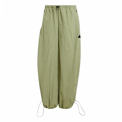 City Escape Solid Color Loose Weave Casual Pants Women Bottoms Tent-Green IW5205