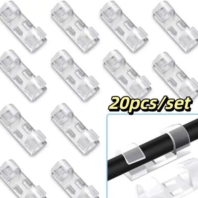 Plastic Material Cable Management Clips Self Adhesive Wire Clips  Desktop Cable Arrangement