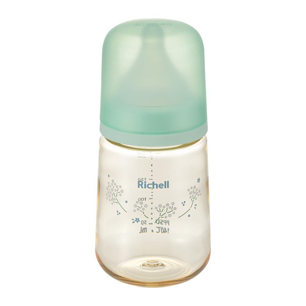 

Richel Hanaemi PPSU Baby Bottle 240mL Clear Green Around 3 Months ~
