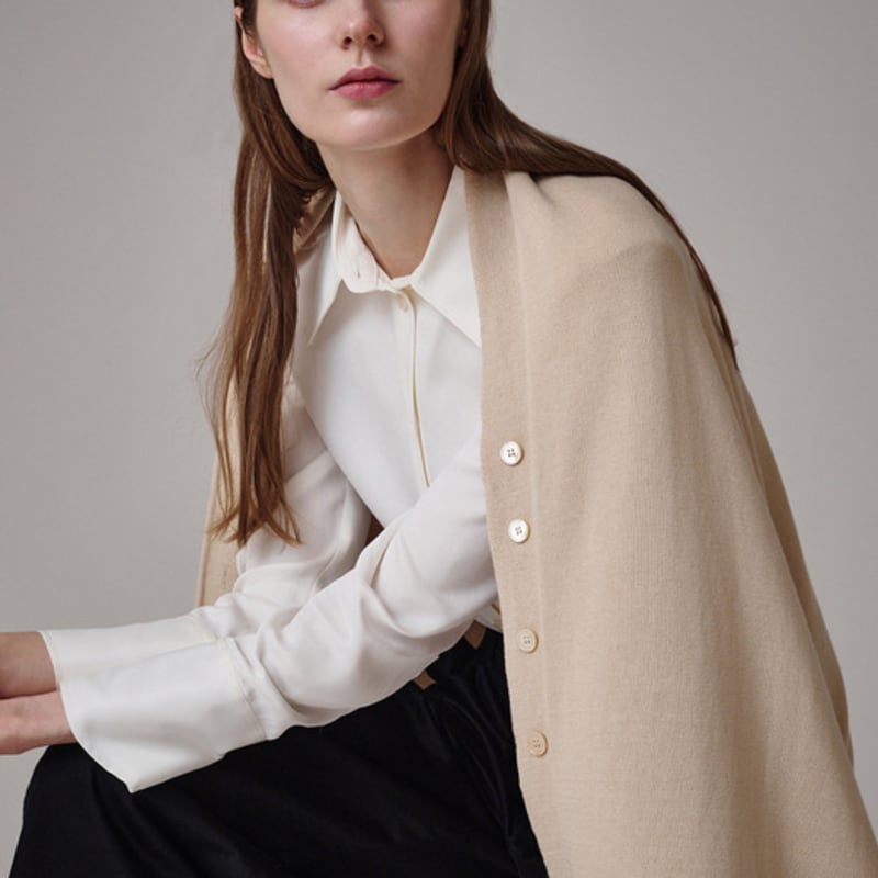 Saint Luxure Plain Daily Shawl Muffler Beige