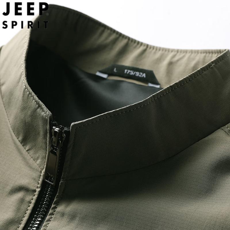 JEEP SPIRIT Men's Stand Collar Casual Jacket