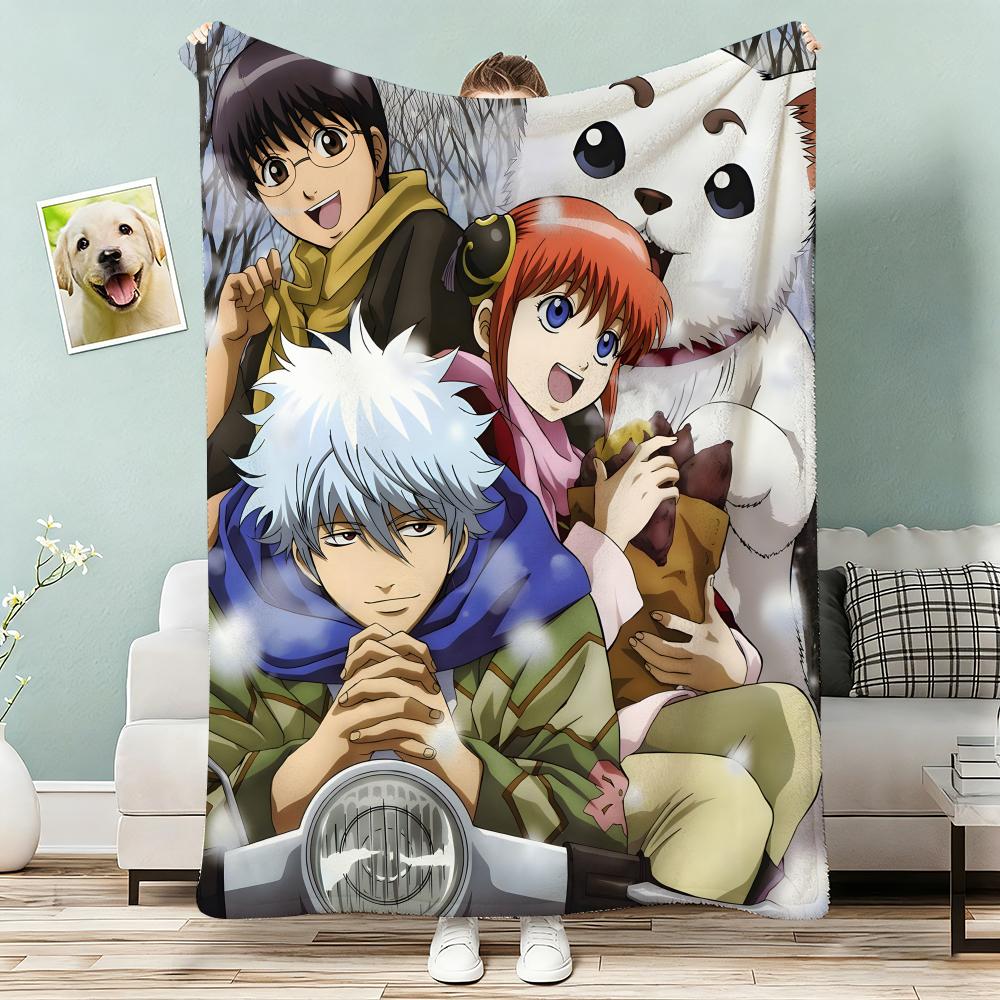 Gintama Throw Lightweight 240g Flannel Blanket Soft Skin-friendly for Summer Cooling