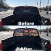 American Flag Truck Rear Window Decals - Deer Perforated Vinyl See-Through Stickers, Gifts For Men, Dad, Boyfriend, Truck Owners, Easy To Tall, UV