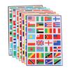 Countries Flags Stickers Multi Territorial Maps Nations Patterns Face Sticker Self-Adhesive Travel Stickers 7 Sheet/224 PCS