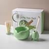 1-8 Ceramic Matcha Sand Dot Small Round Bowl With Pouring Spout Smooth Matcha Whisk Holder Reusable Matcha Making Kit Tea Lovers