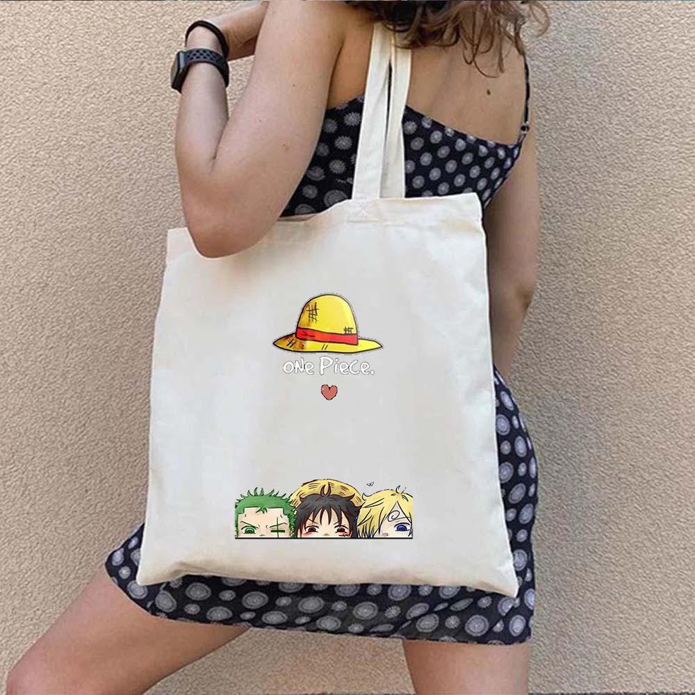 One Piece Luffy Aufdruck ein Schulter Canvas Tasche 7540