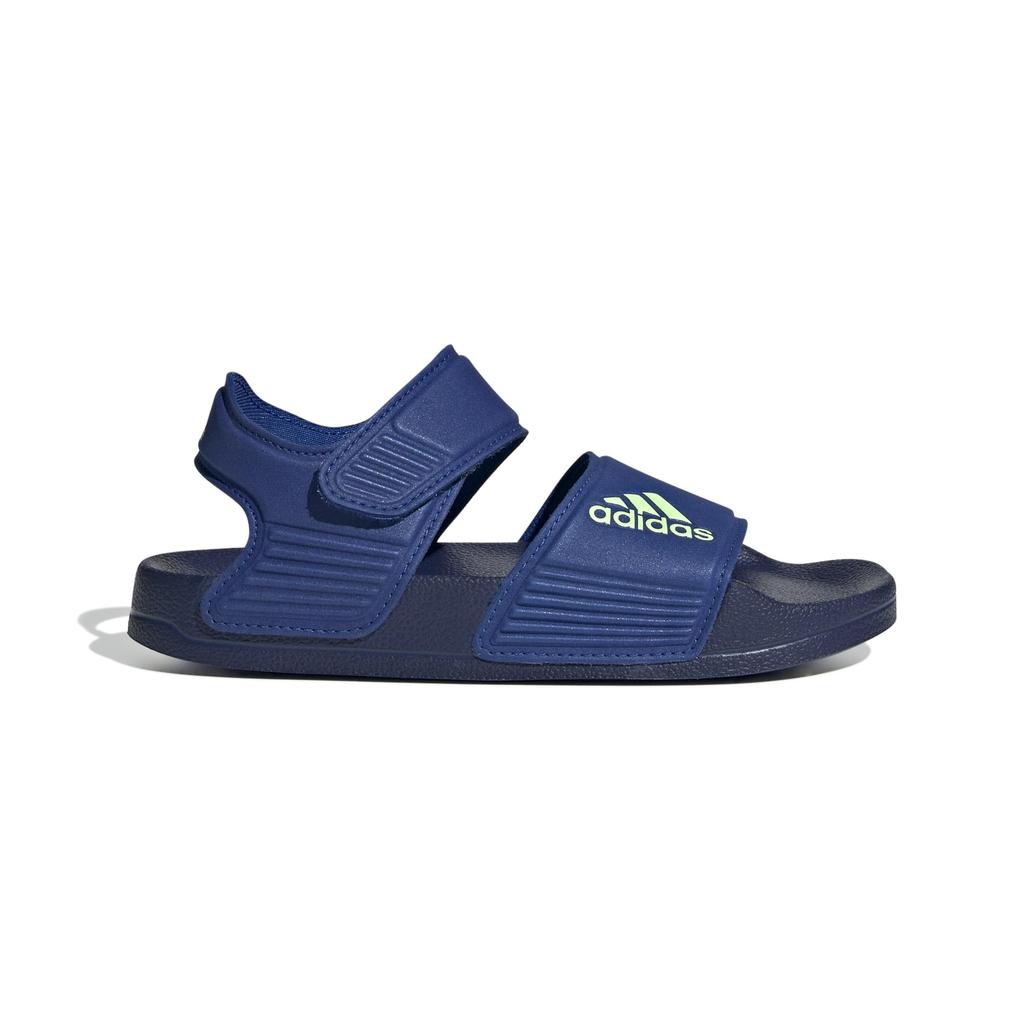 Adidas Junior Adilette Sports Boys and Sizes Team Royal Blue cm Sandals, Girls, 17-22cm, LWS09, Blue/Green Sparkle/Dark (ID2626), 19.0