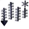 Metal Snow Measuring Ruler Wrought Iron Measuring Gagdet Accessory for Indoor Winter Snowmobile Yard Supplies