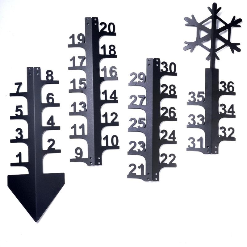 Metal Snow Measuring Ruler Wrought Iron Measuring Gagdet Accessory for Indoor Winter Snowmobile Yard Supplies