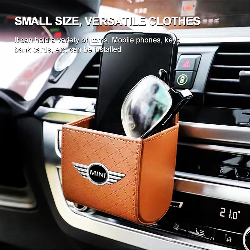 Car Air Outlet Storage Box Phone Glasses Organizer Car Goods For Mini Cooper One S Clubman R50 R53 R56 R60 F55 F56 R57 R58 R59
