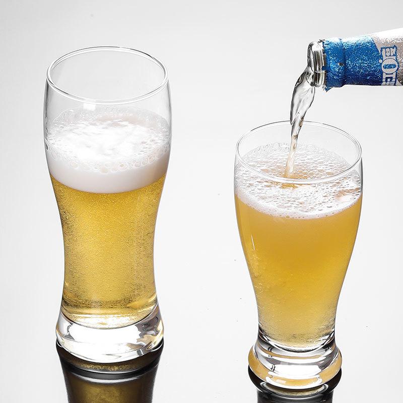 Custom Short Round Trophy Glass - White Homebrew Beer and Juice Glass, Large Capacity with Thick Bottom