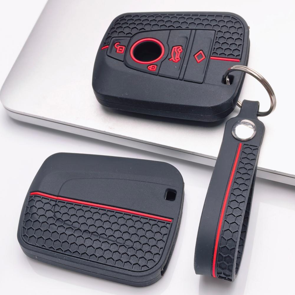 Key Fob Cover for BMW i3 i8 with Keychain Anti-Scratch Shockproof Protective Shell Holder Shockproof Structure Soft Grip Texture Easy Install Design