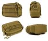 Phoenix Ikki Small Accessory Fits Belt Molle Available in 5 Camouflage Multifunctional Tactical Tool EDC Mini Crossbody Brown Bag, 5.5-inch