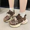 Women's Autumn New Retro Time Light and Breathable Thick-soled Casual Sneakers Women's