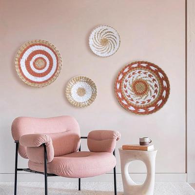 Moroccan Hand-Woven Straw Wall Hanging Decor