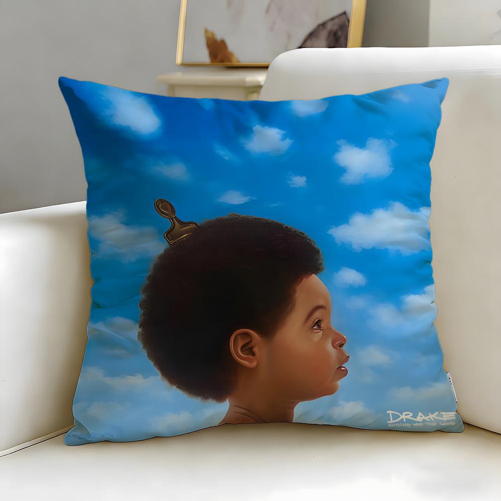 popular singer Drake Cushion Cover Soft  EasyWash Pillow Case  Versatile for Couch Bed Travel and Office