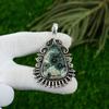 925 Sterling Silver Pear Natural Ocean Jasper Bezel Daughter New Pendant Jewelry