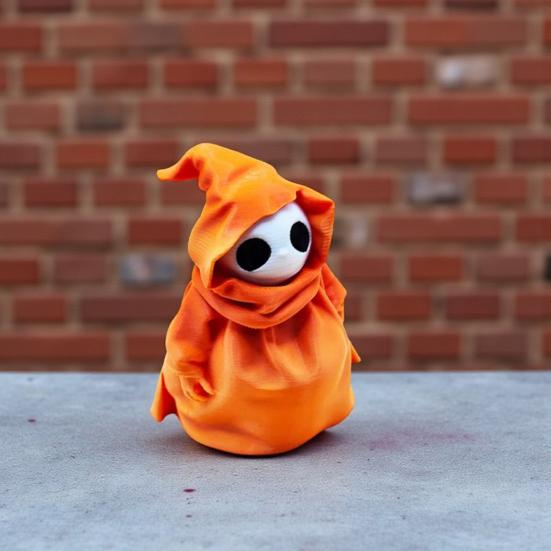 Grim Reaper Duck Statue 3D Printed Halloween Caped Ghost Duck Collectible Figurine for Halloween Home Office Desktop Decor