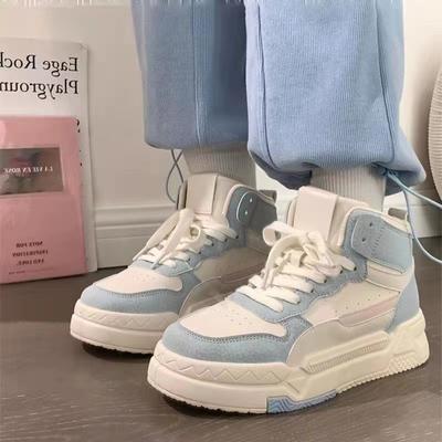 Herbst Neue Mode Damen Schnür-Sneakers mit dicker Sohle für Damen Retro Farbblockierung Lässig Bequem Rutschfeste Sneakers