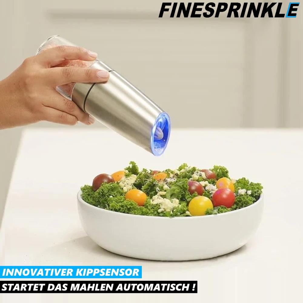 FINESPRINKLE Electric Salt & Pepper Mill Spice Mill Salt Pepper Shaker